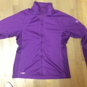 Outdoor research purple zip up sweater